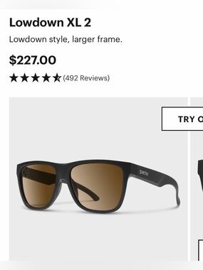 Smith Men's Matte Black Lowdown XL 2 Sunglasses